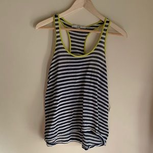 Forever 21 Crochet Stripped Racerback Top